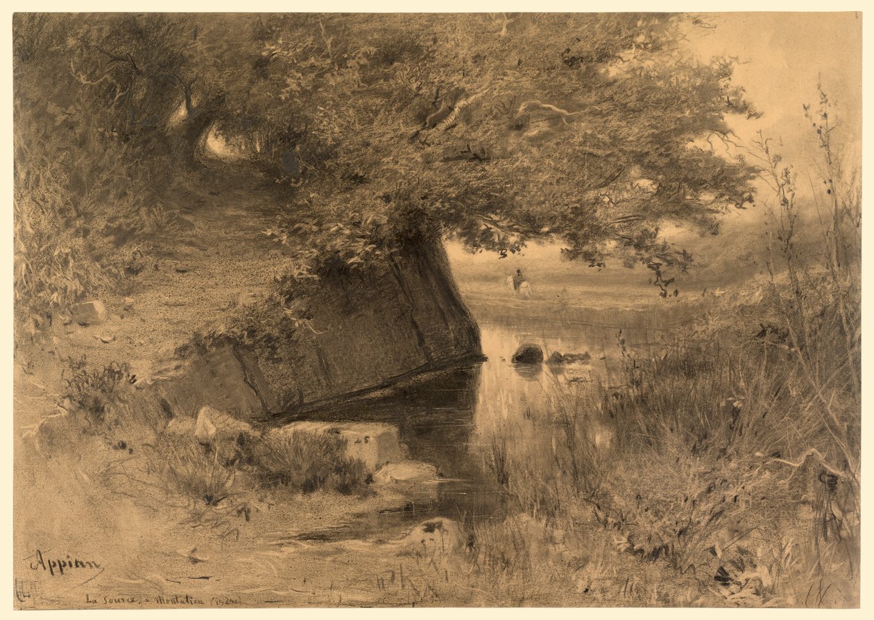 Landschap door Adolphe Appian