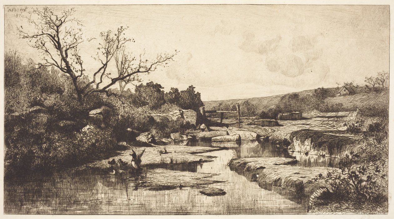Landschap door Adolphe Appian