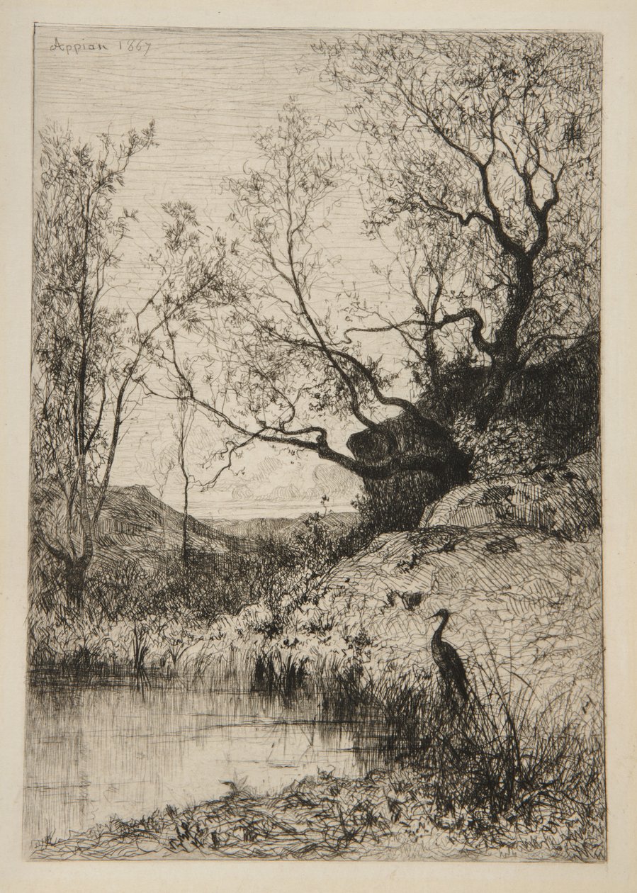 Landschap door Adolphe Appian