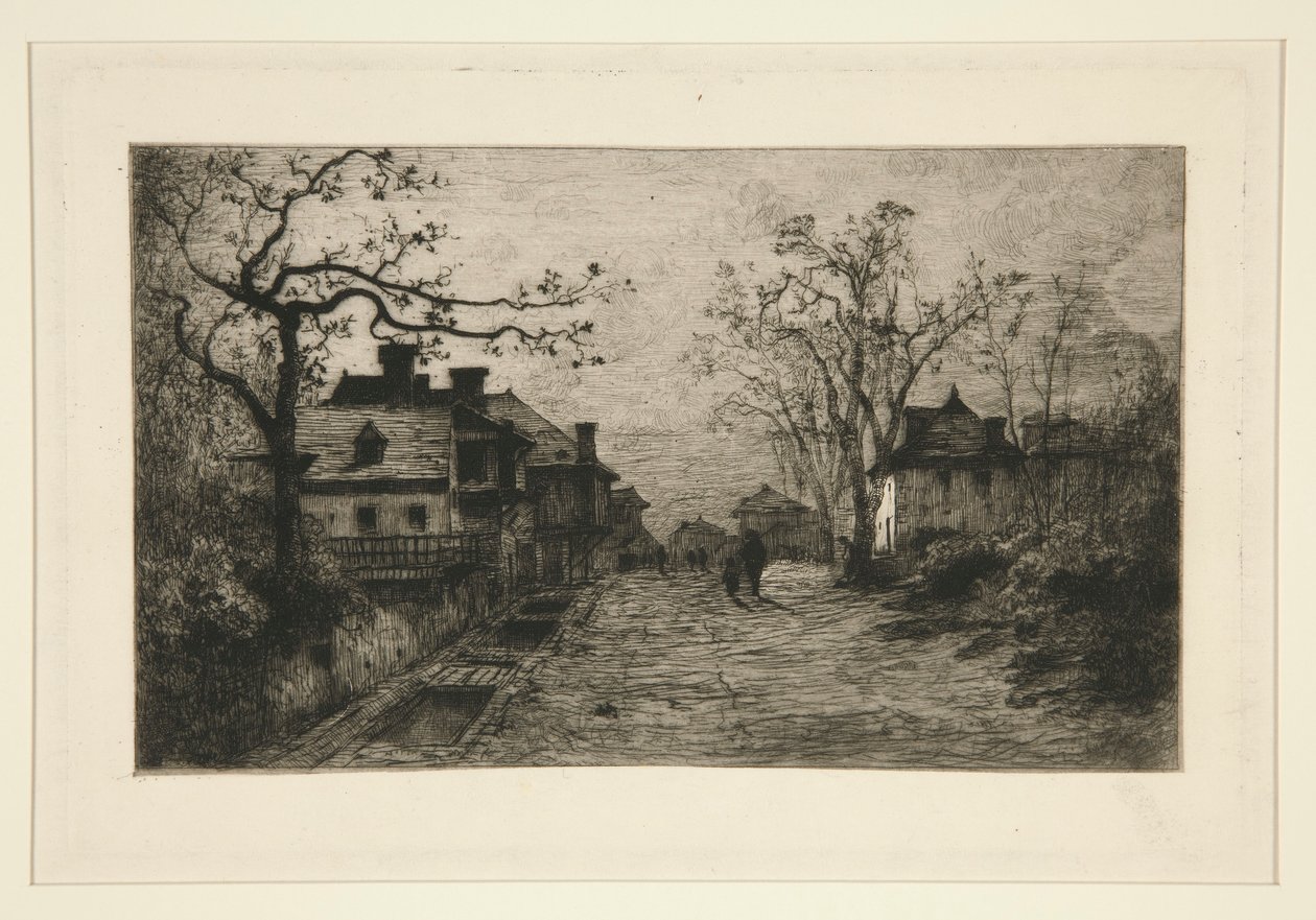 Straat van het Dorp van D door Adolphe Appian
