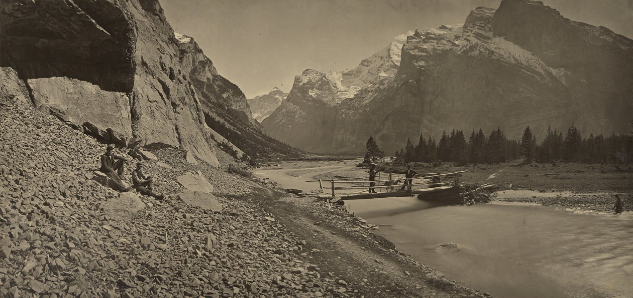 [Alpien landschap] door Adolphe Braun