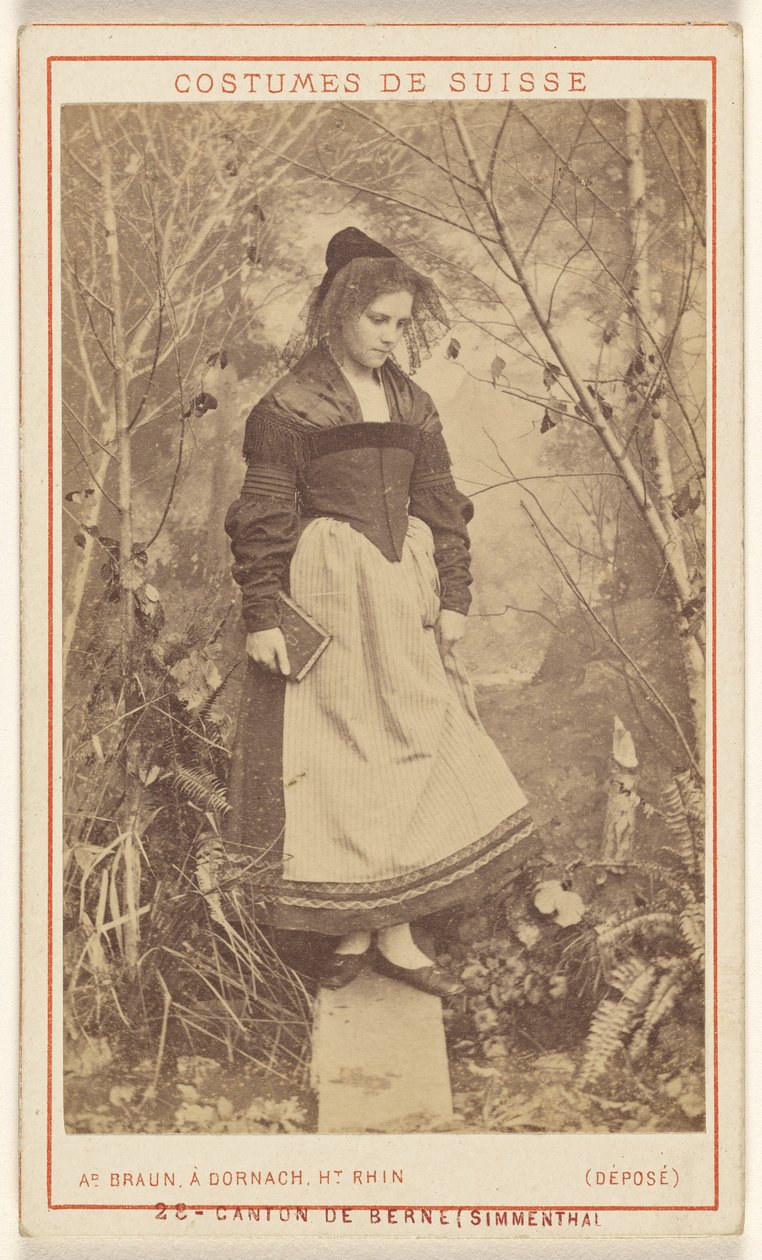 Kostuums van Zwitserland. Kanton De Berne (Simmenthal) door Adolphe Braun