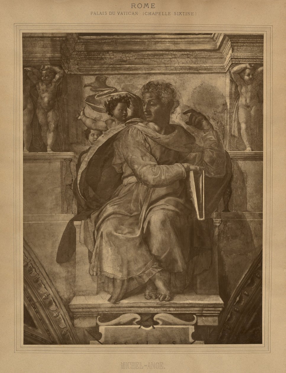 Rome - Vaticaanpaleis - Sixtijnse Kapel, Michelangelo door Adolphe Braun