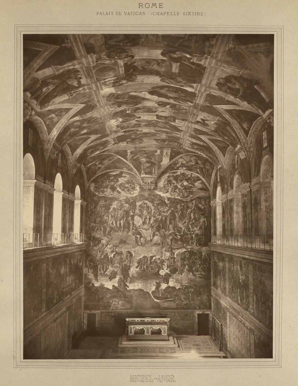 Rome - Vaticaanpaleis, Sixtijnse Kapel - Michelangelo door Adolphe Braun