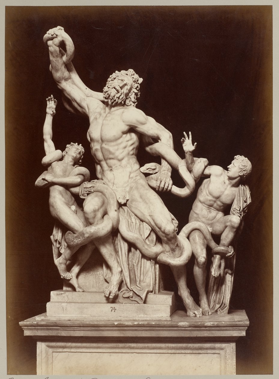 De Laocoön in het Vaticaanse Museum door Adolphe Braun