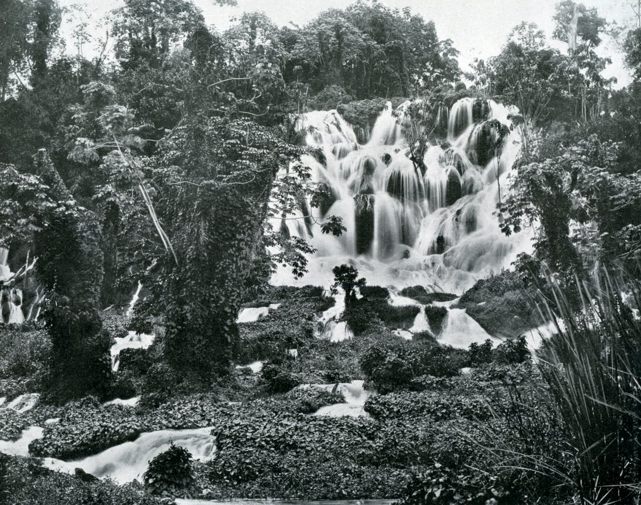 Roaring River Falls, Jamaica, ca. 1905 door Adolphe Duperly and Son