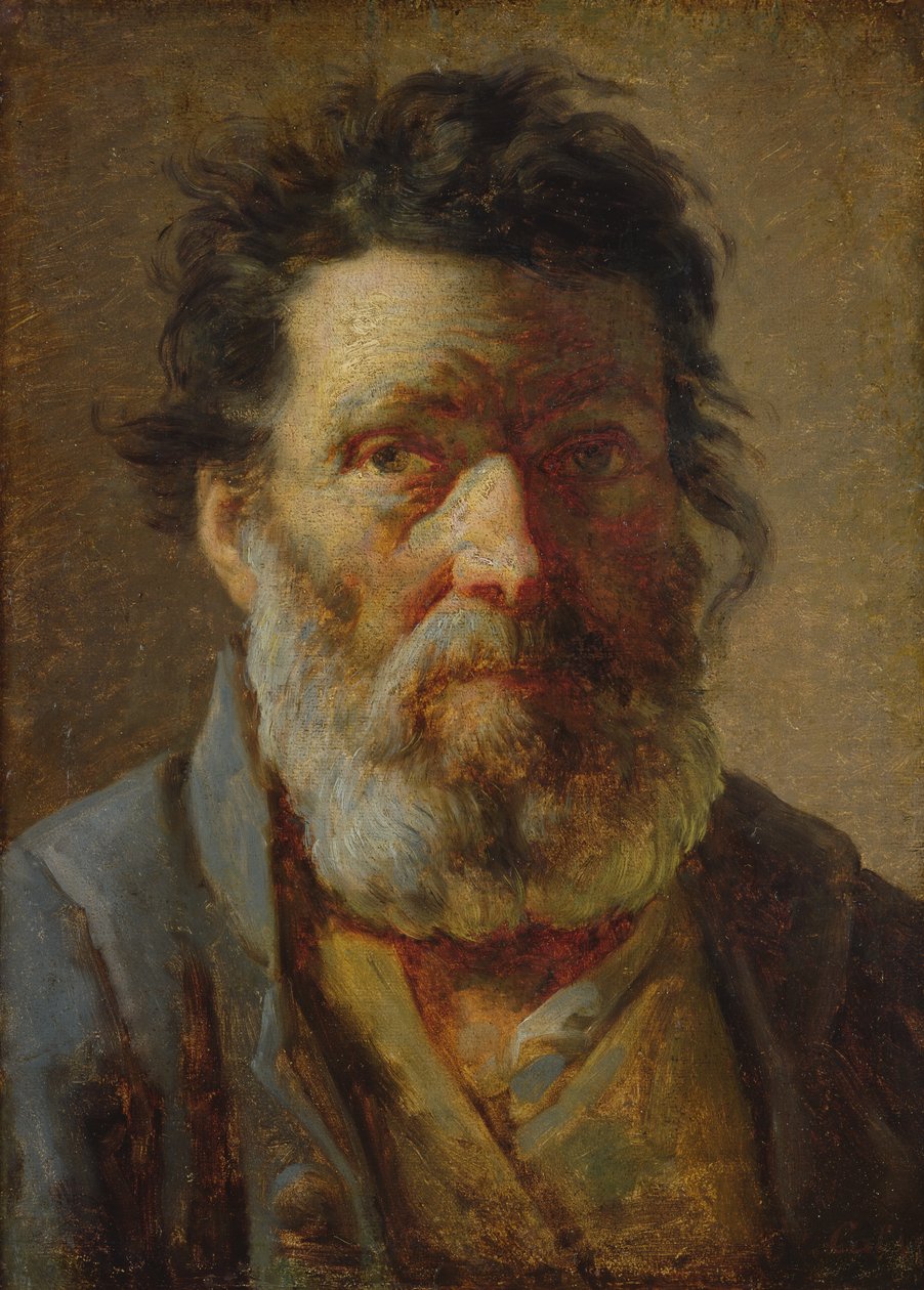 Hoofd van een oude man door Adolphe Felix Cals