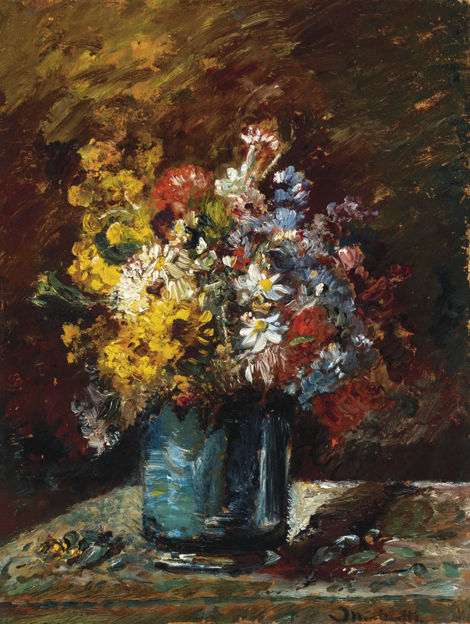 Verschillende bloemen door Adolphe Joseph Thomas Monticelli
