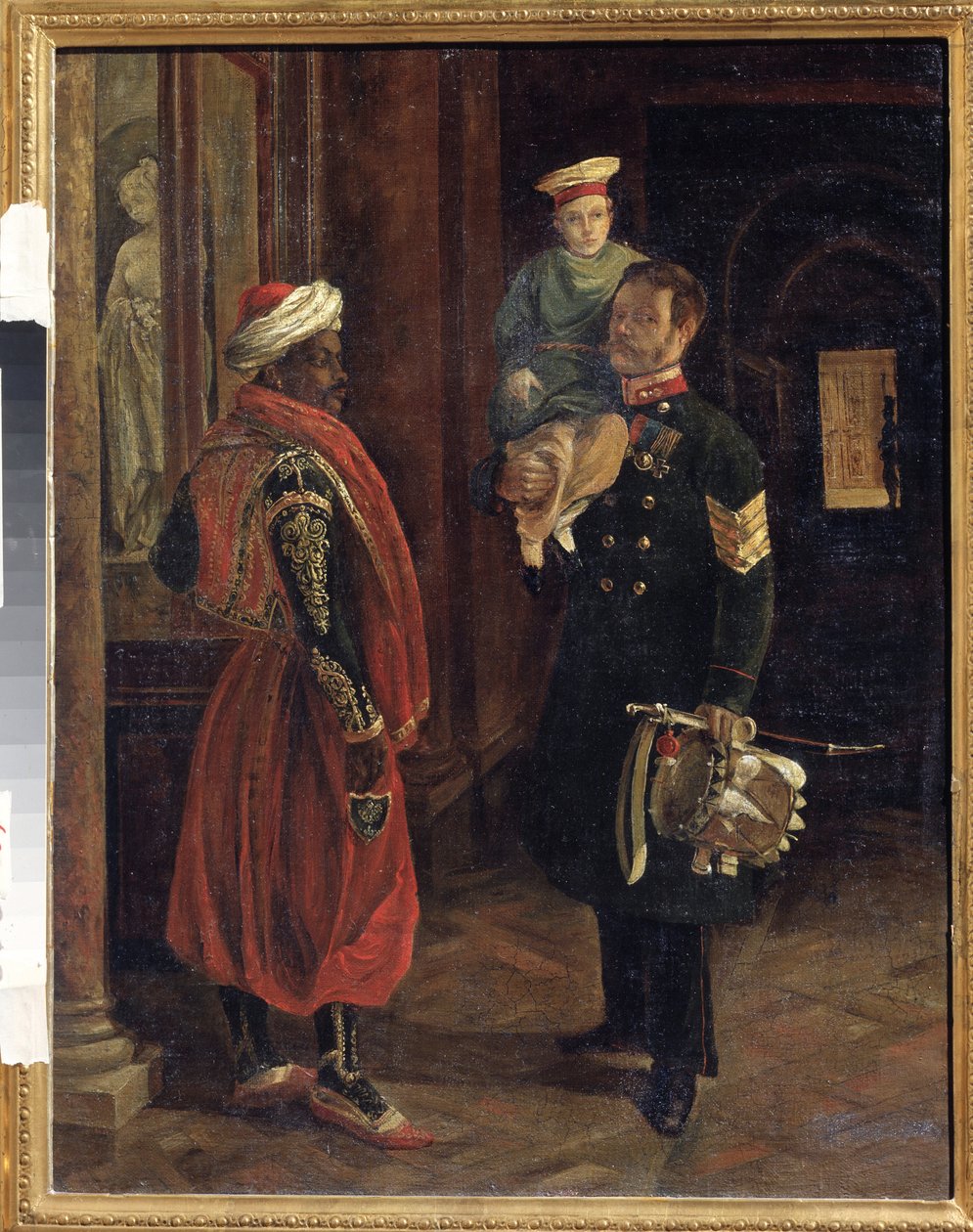 Een scène aan het hof door Adolphe Ladurner