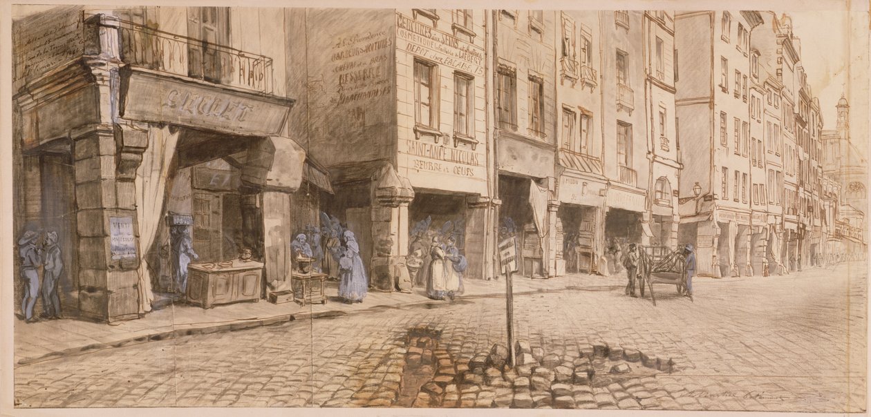 Een straat door Adolphe Martial Potemont