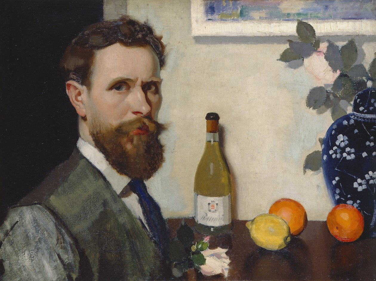 Zelfportret, c.1917 door Adolphe Valette
