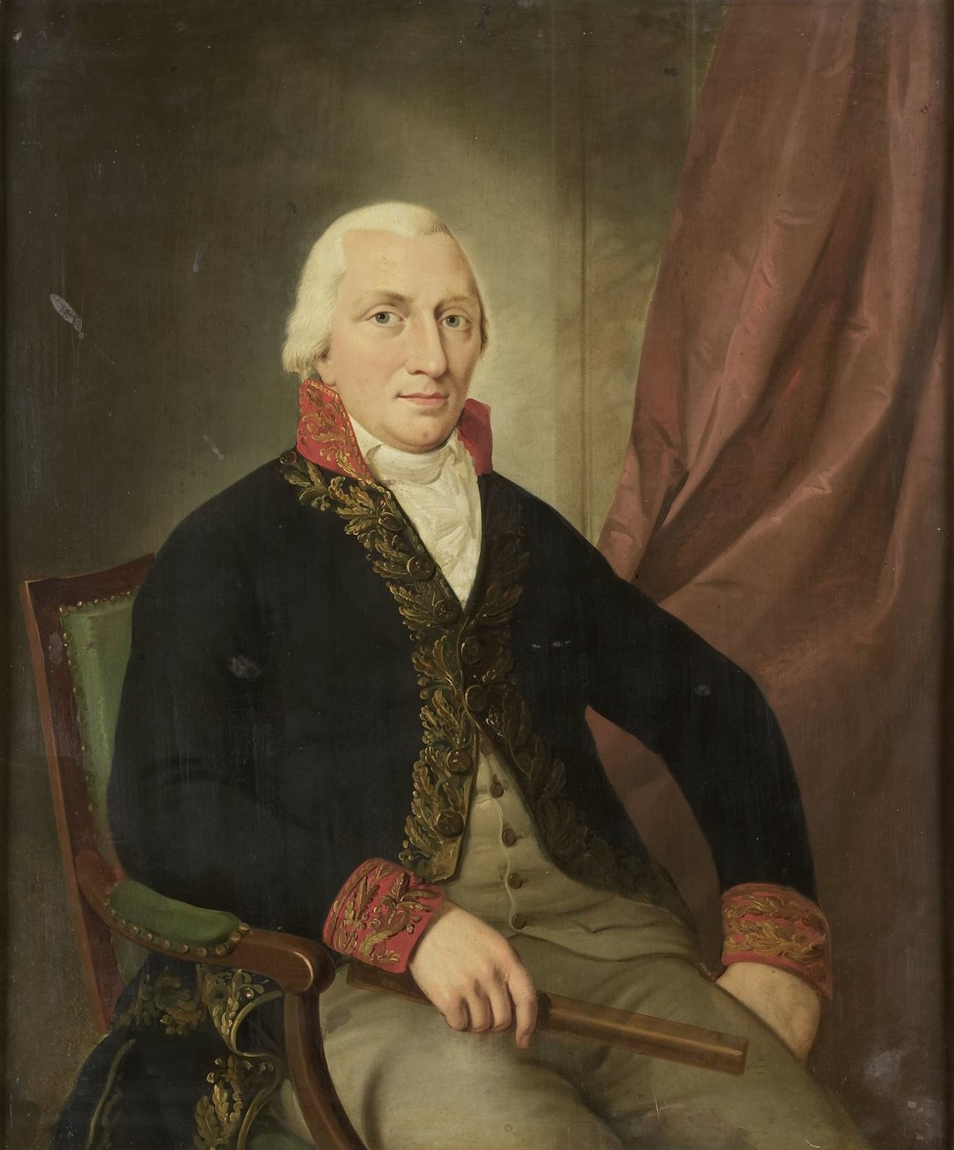 Portret van Albertus Henricus Wiese, Gouverneur-Generaal van Nederlands-Indië door Adriaan de Lelie (attributed to)