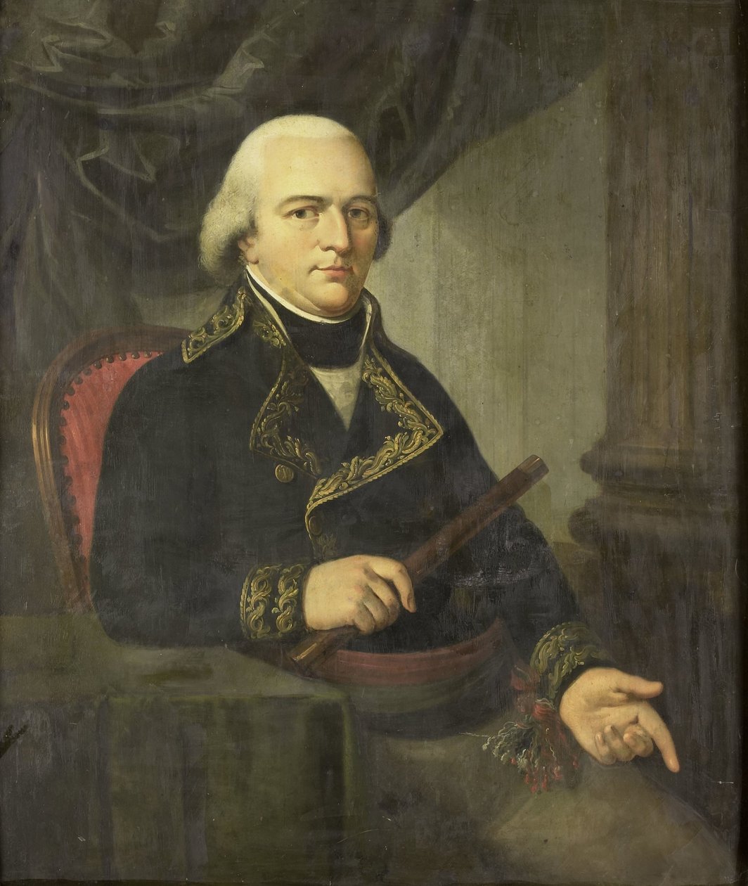 Portret van Pieter Gerardus van Overstraten, Gouverneur-Generaal van Nederlands-Indië door Adriaan de Lelie (attributed to)
