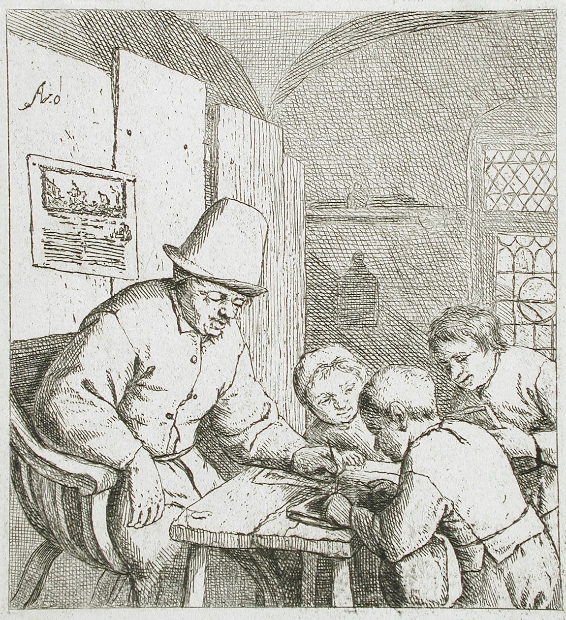 De Schoolmeester door Adriaen Jansz. van Ostade