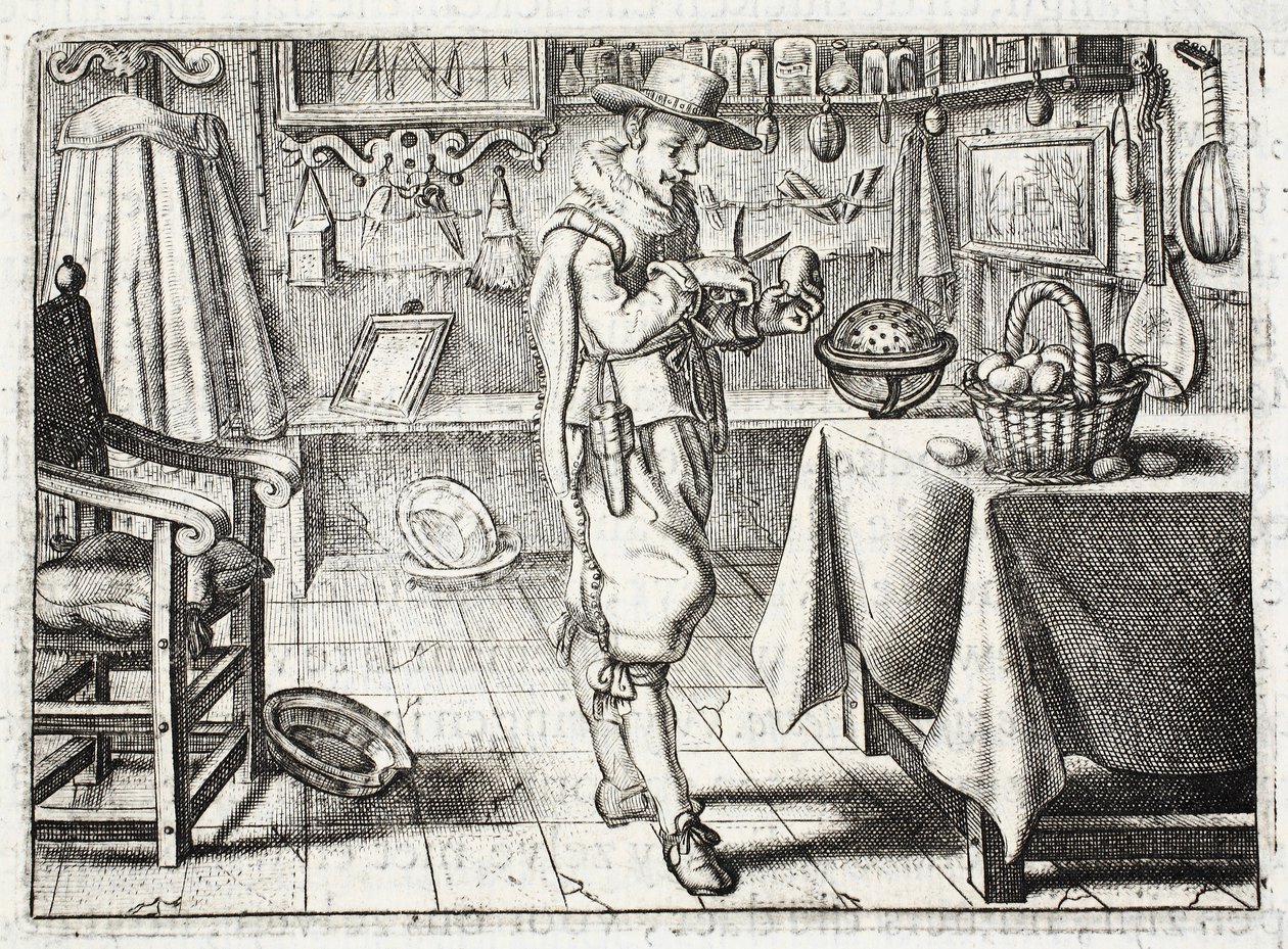 Het wassen van het graan, illustratie uit 