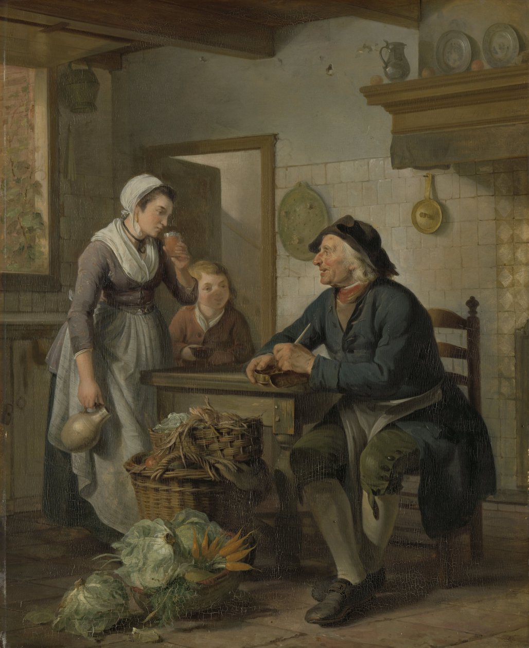 Ochtendbezoek, 1796 door Adriaan de Lelie