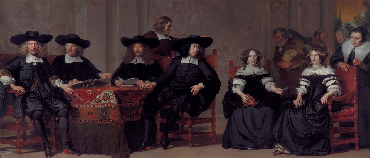 Governors and Governesses of the Oudemannen- en Vrouwengasthuis door Adriaen Backer