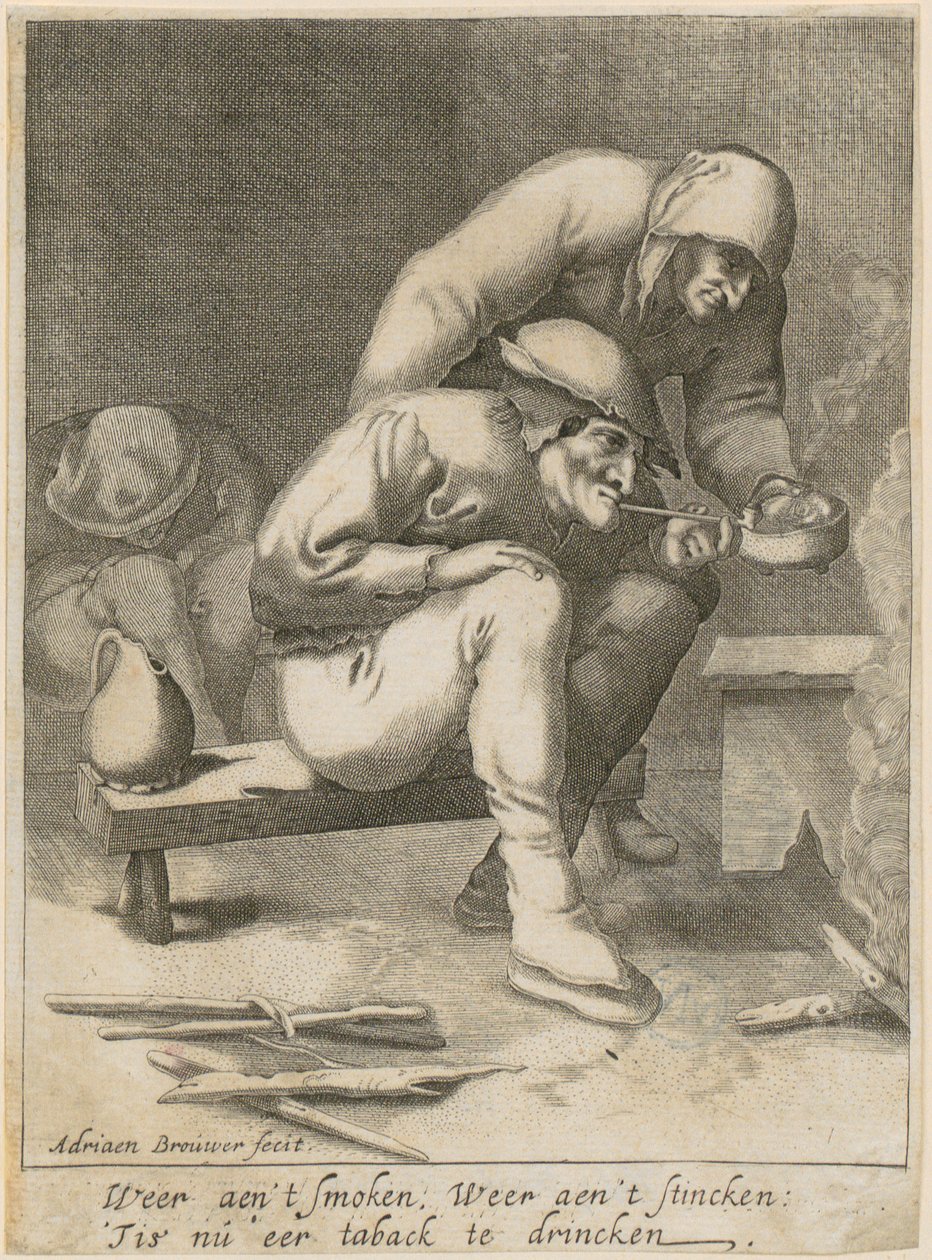pijproker door Adriaen Brouwer