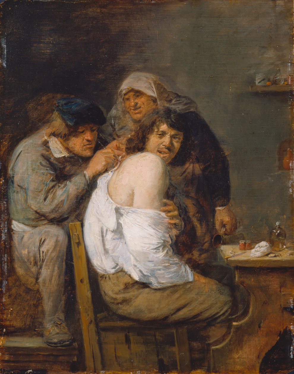 De rugoperatie door Adriaen Brouwer