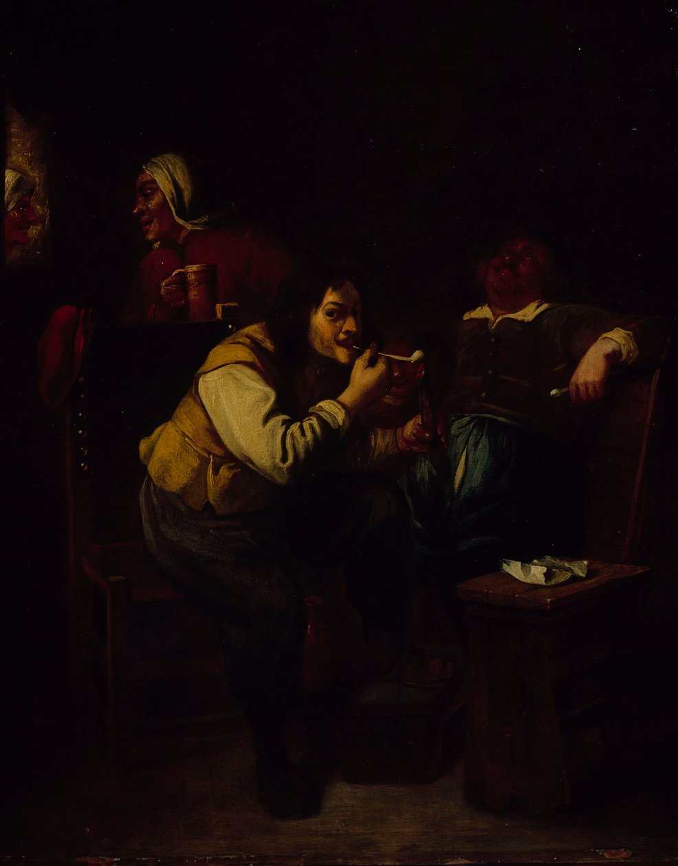 De pijprokers door Adriaen Brouwer