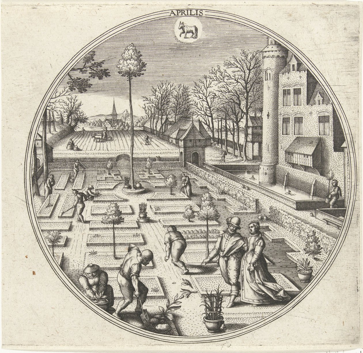 April door Adriaen Collaert