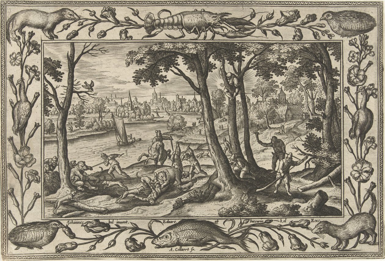 Berenjacht door Adriaen Collaert