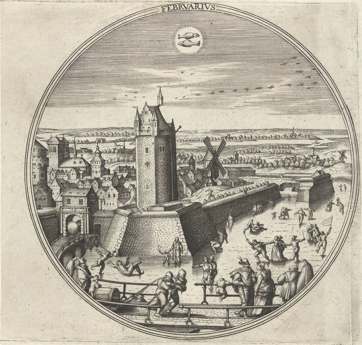 Februari door Adriaen Collaert