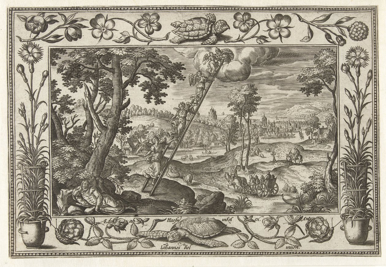 Jakobs ladder door Adriaen Collaert
