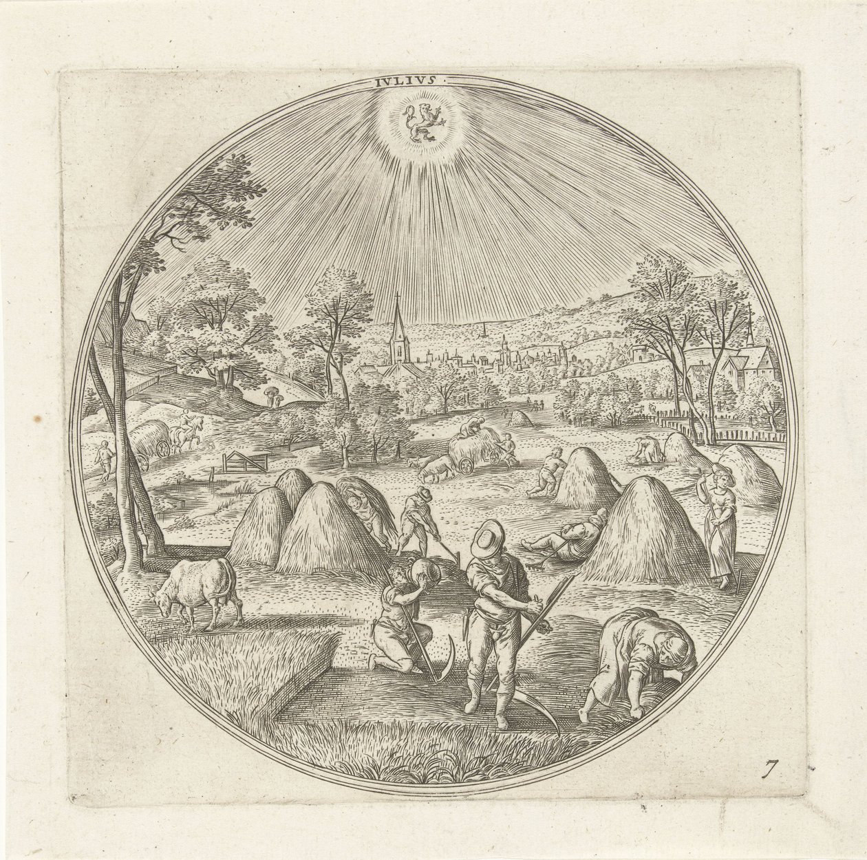 Juli door Adriaen Collaert