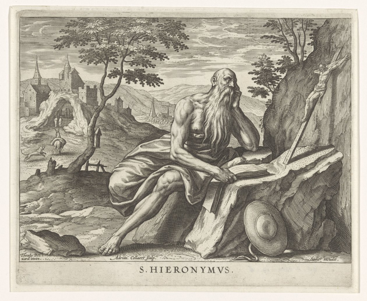 Kerkvader Hiëronymus door Adriaen Collaert
