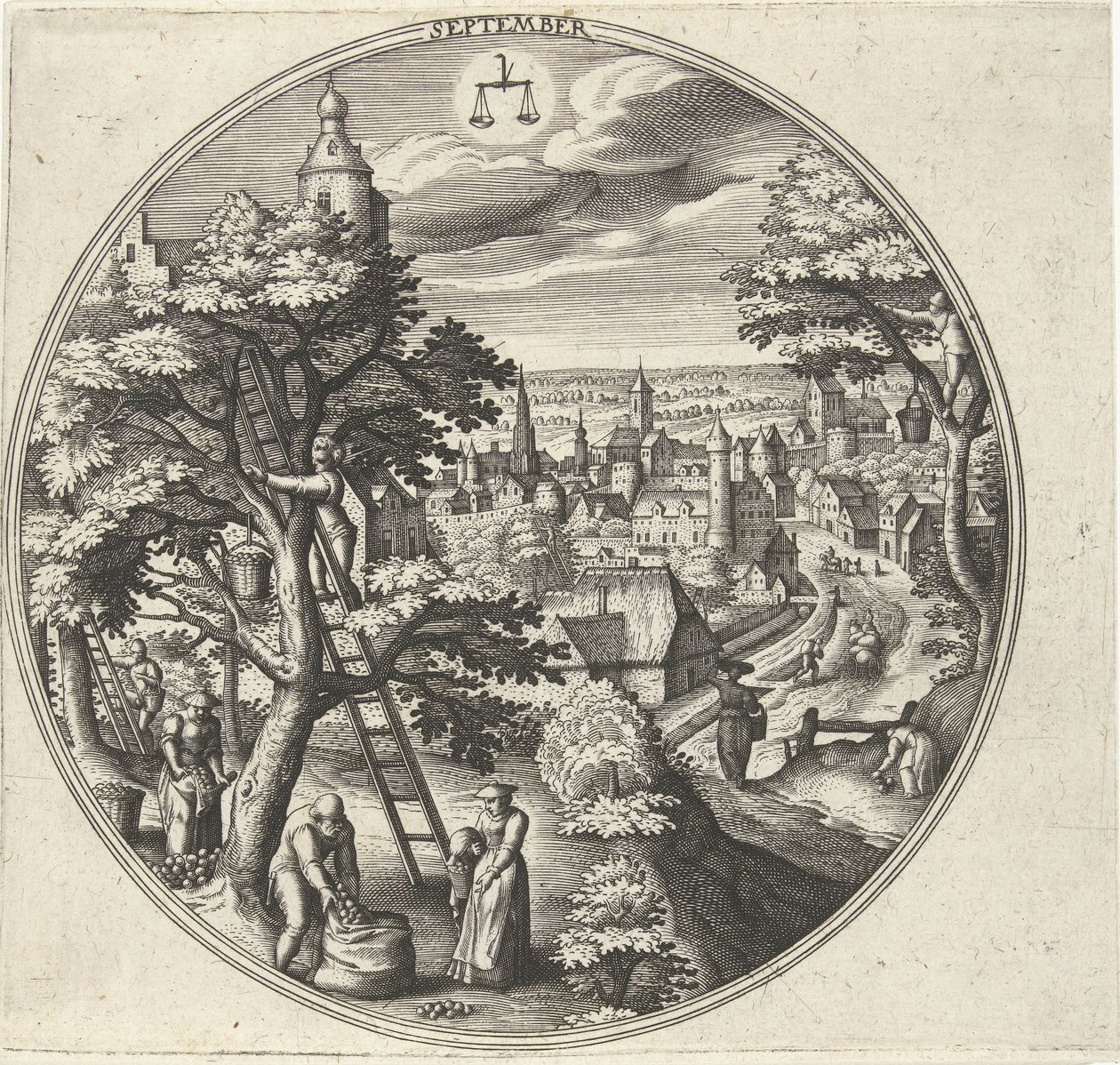 September door Adriaen Collaert