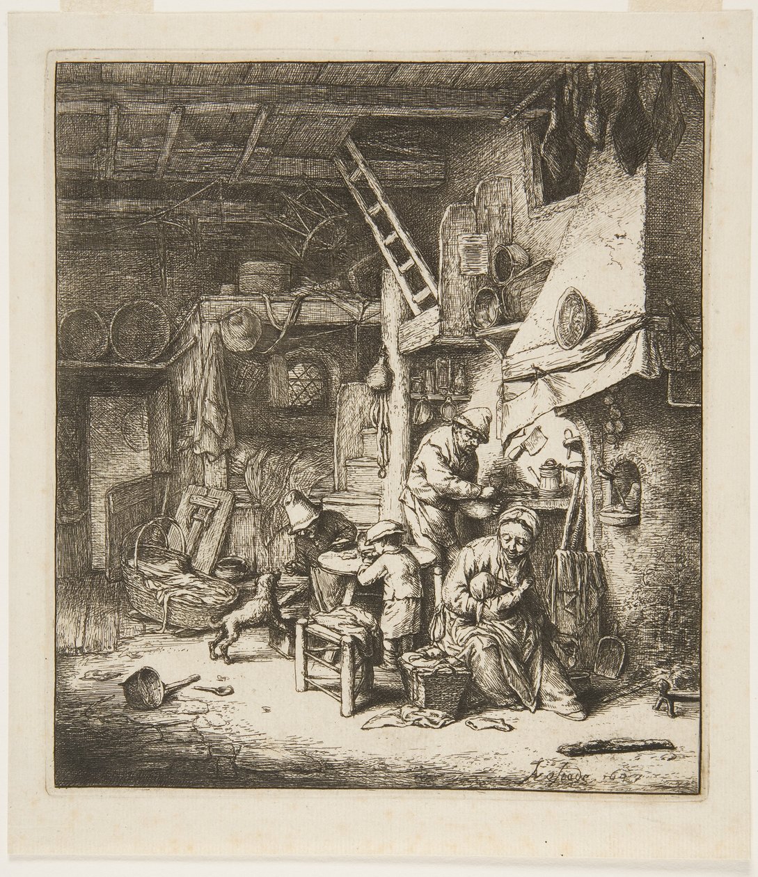 Boerenfamilie door Adriaen Jansz. van Ostade