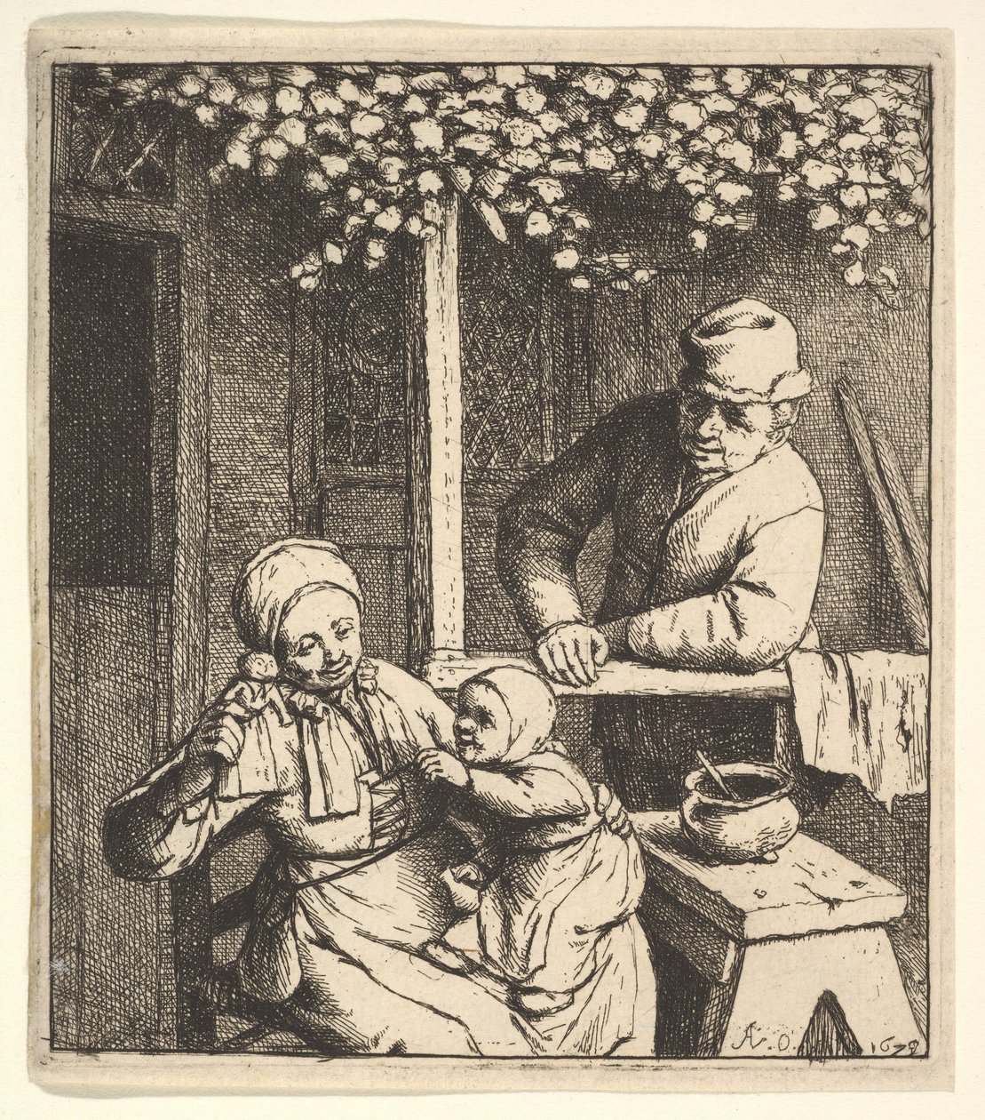 De pop door Adriaen Jansz. van Ostade