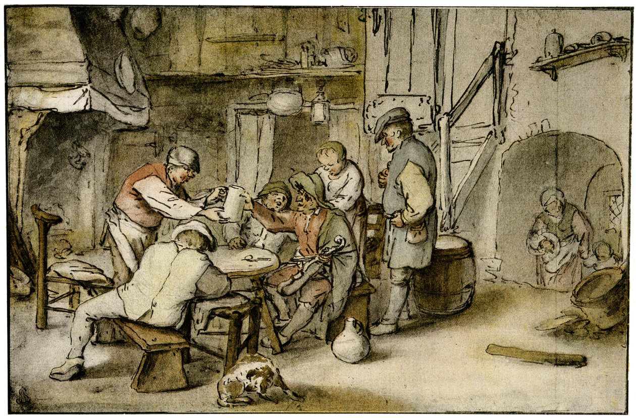 De muzikant door Adriaen Jansz. van Ostade
