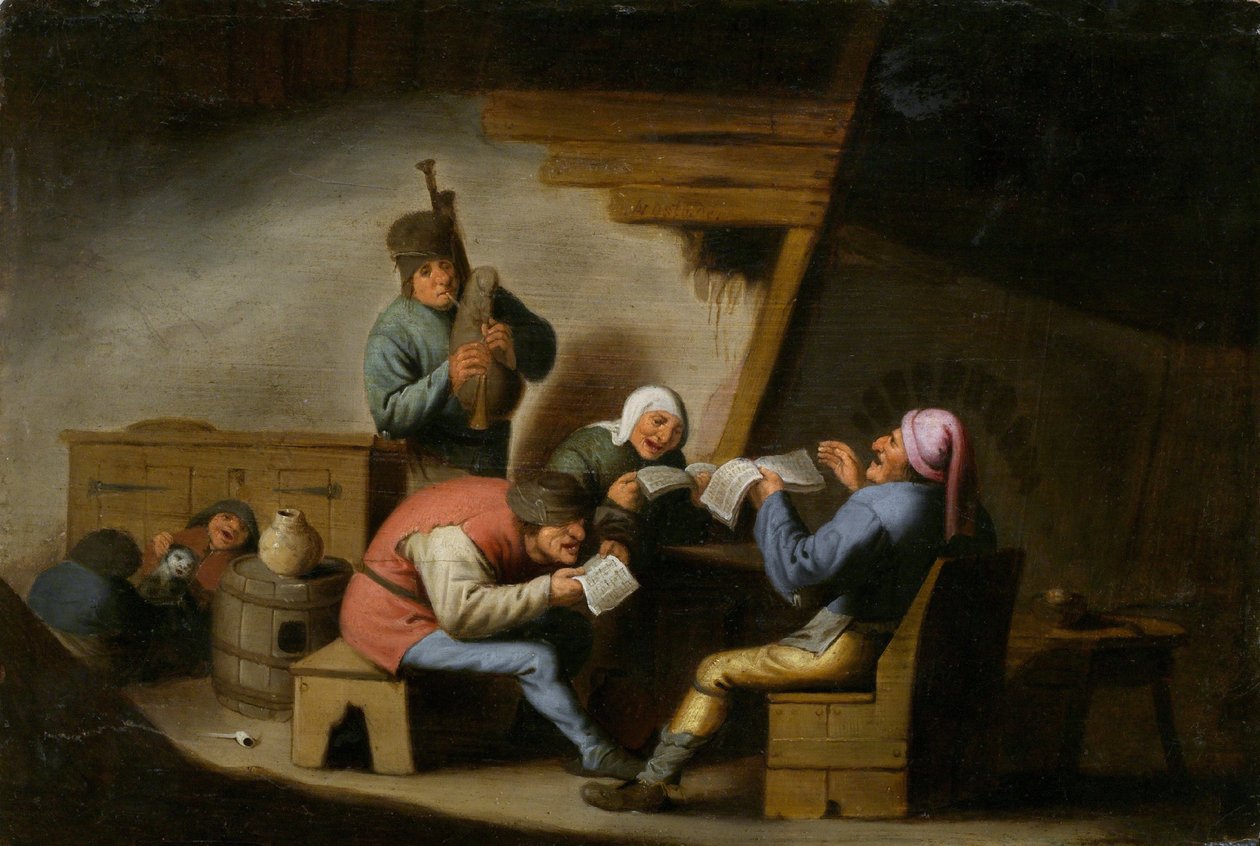 De dorpszangers door Adriaen Jansz. van Ostade