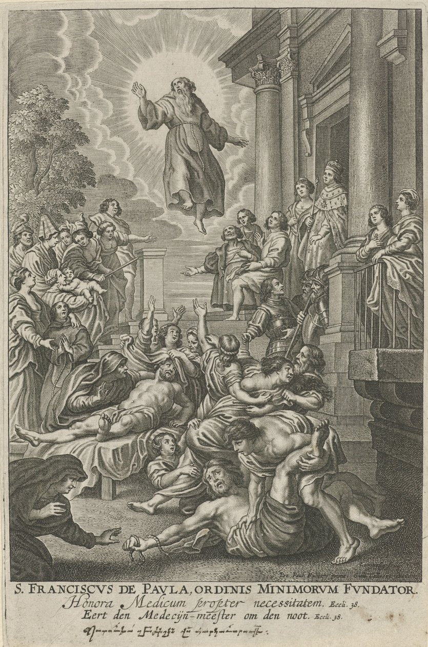 H. Franciscus van Paola geneest de zieken door Adriaen Lommelin