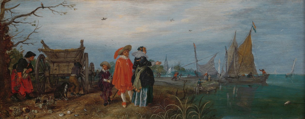 Herfst (Gesprek) door Adriaen Pietersz van de Venne