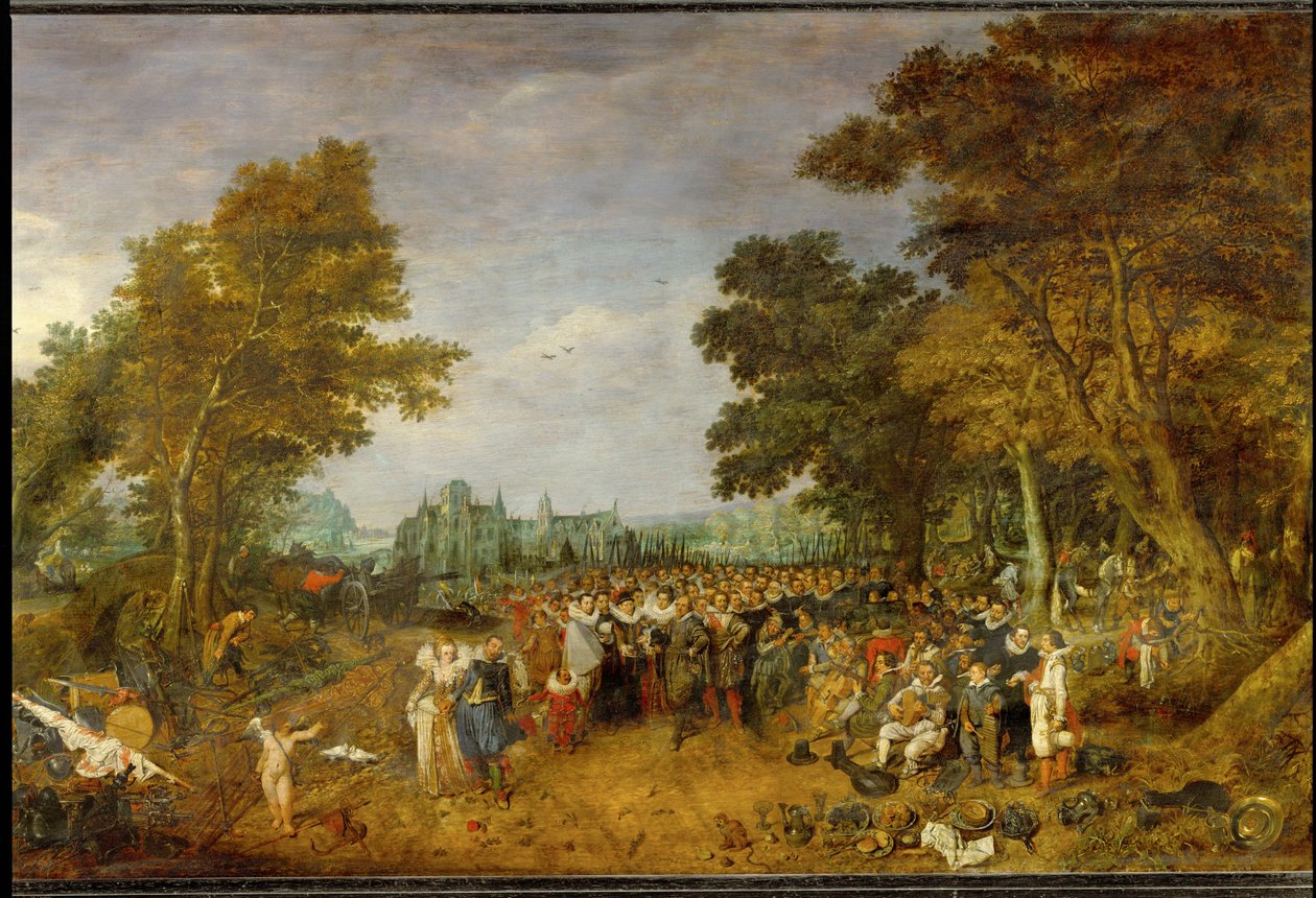 Feest ter gelegenheid van de wapenstilstand van 1609 ... door Adriaen Pietersz. van de Venne