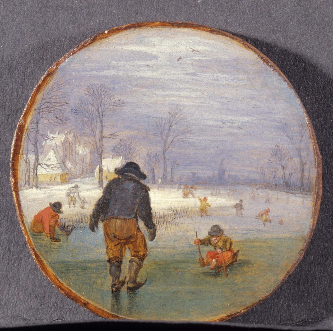 Schaatsers in een landschap door Adriaen Pietersz van de Venne