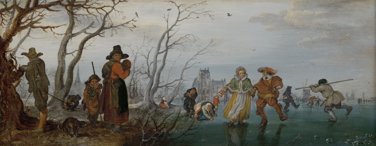 Wintervermaak op het ijs, 1625 door Adriaen Pietersz van de Venne