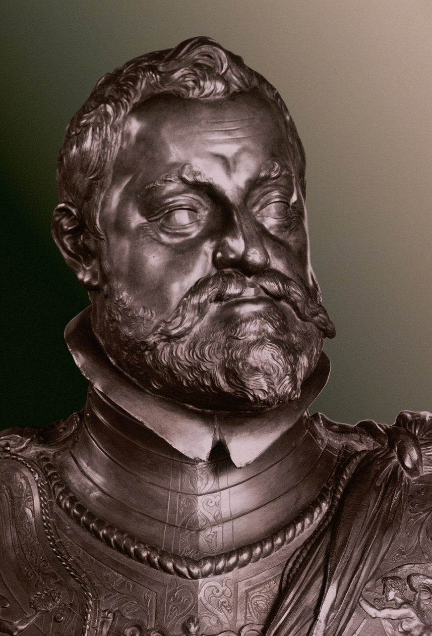 Rudolph II Heilige Roomse Keizer (detail) door Adriaen de Vries