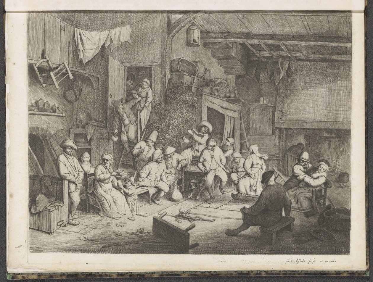 Dans in de herberg door Adriaen van Ostade