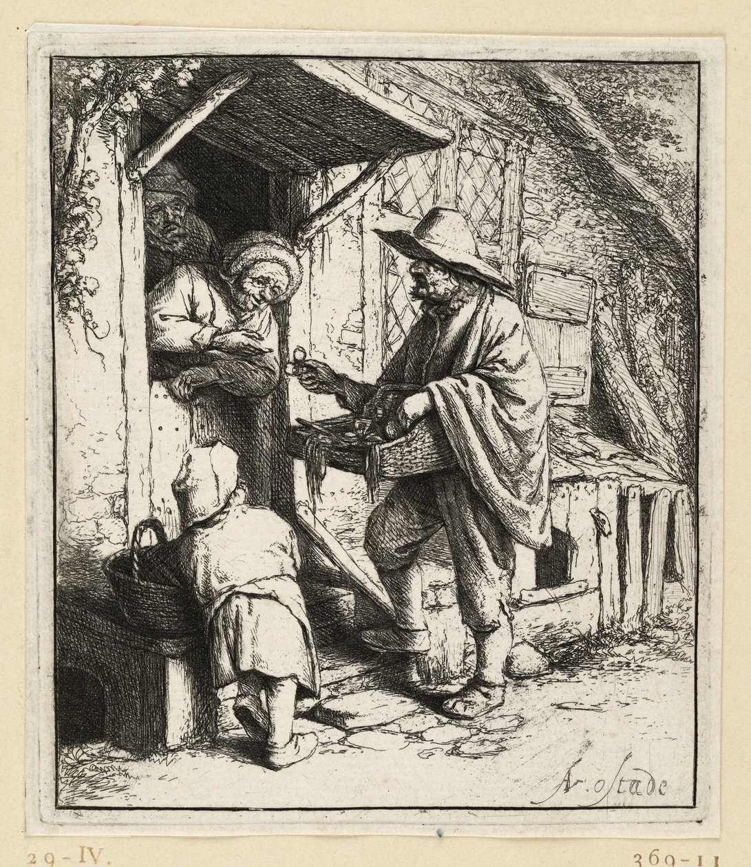 De brillenverkoper door Adriaen van Ostade