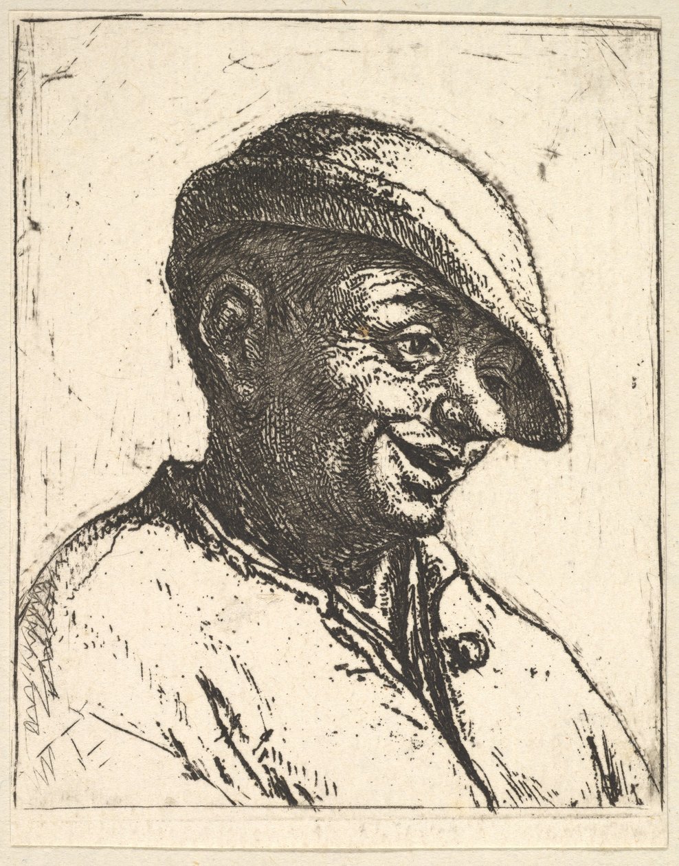 Lachende boer door Adriaen van Ostade