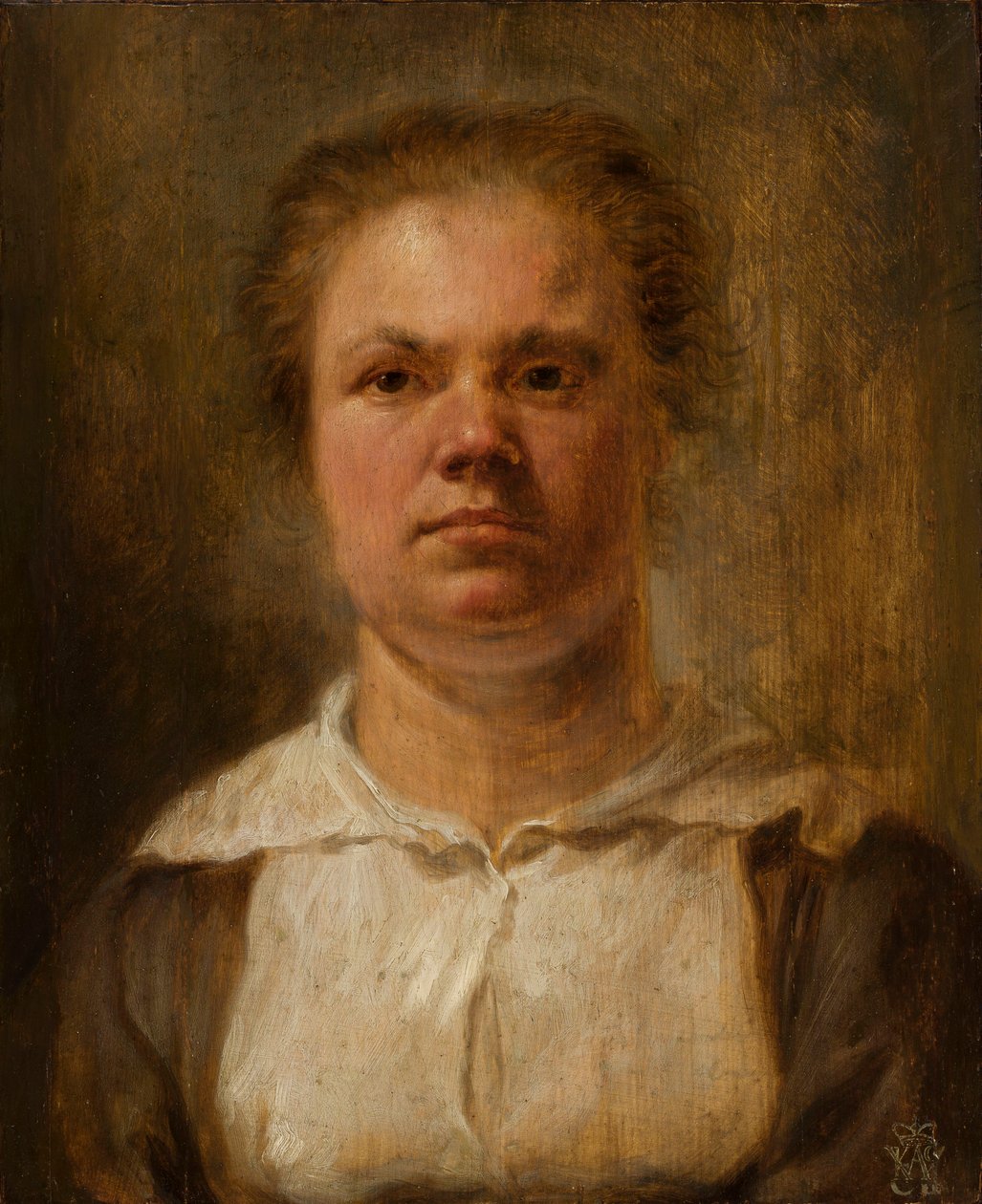 Buste van een vrouw door Adriaen van Ostade