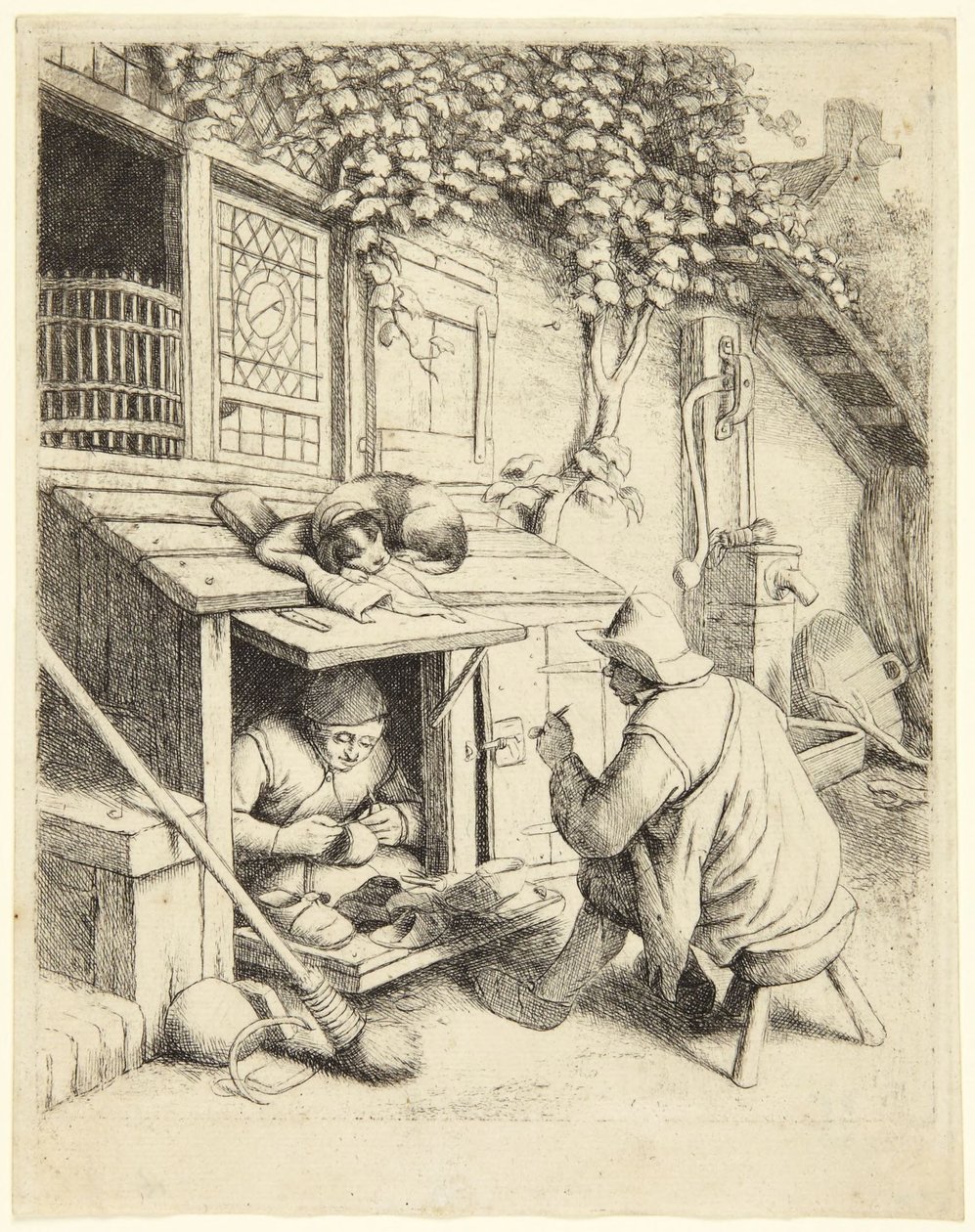 De schoenmaker door Adriaen van Ostade