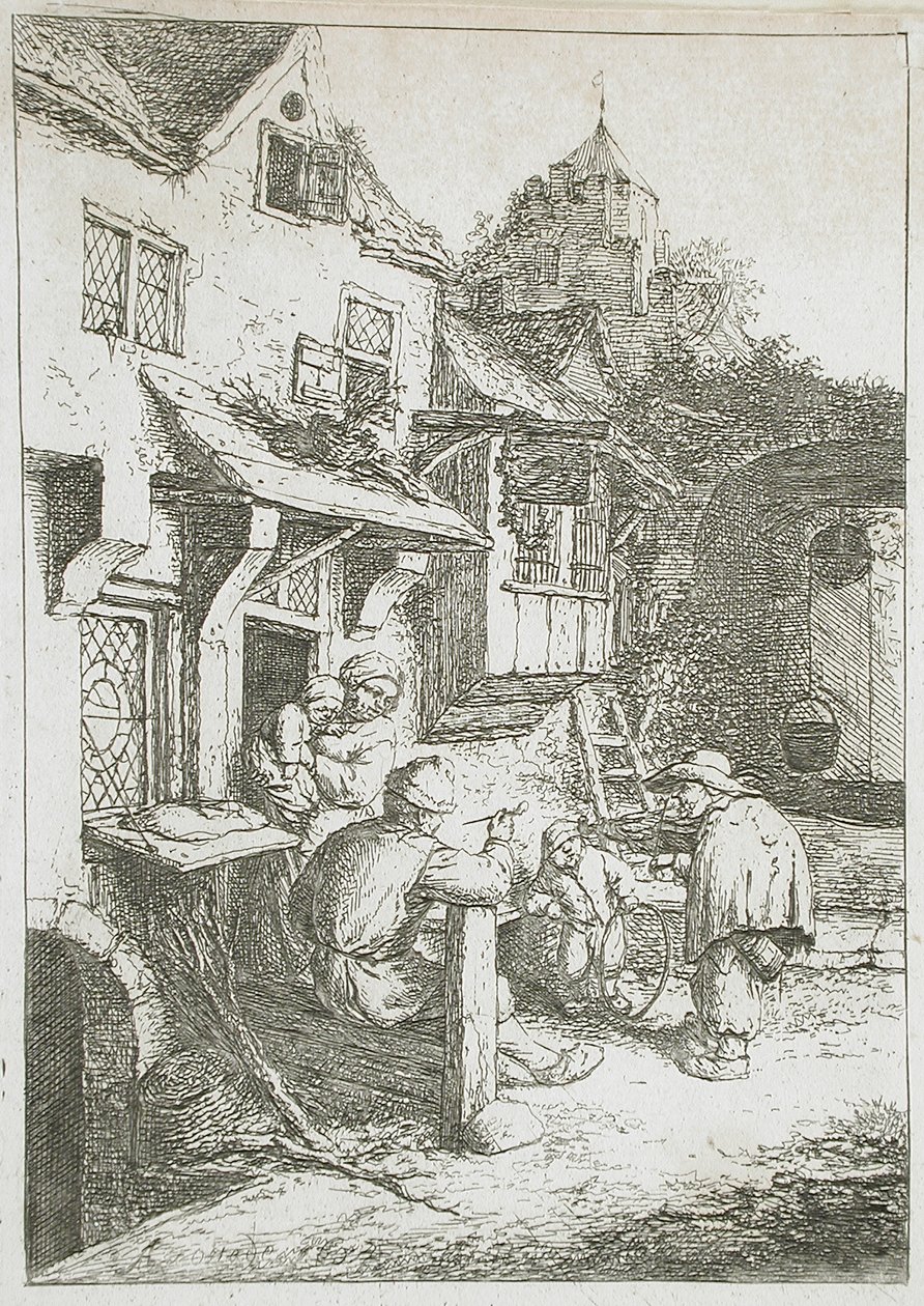 De gebochelde violist door Adriaen van Ostade