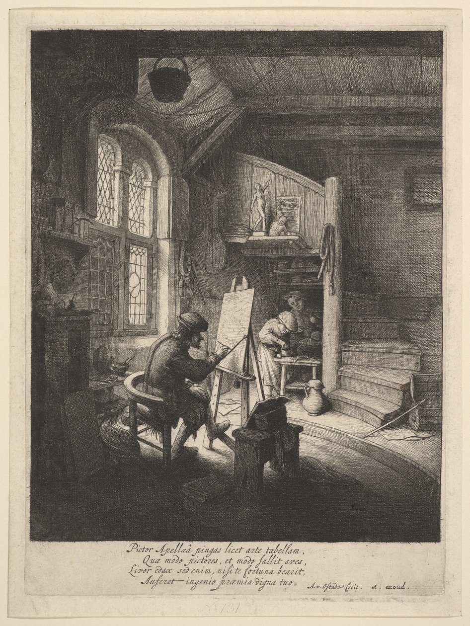De schilder door Adriaen van Ostade