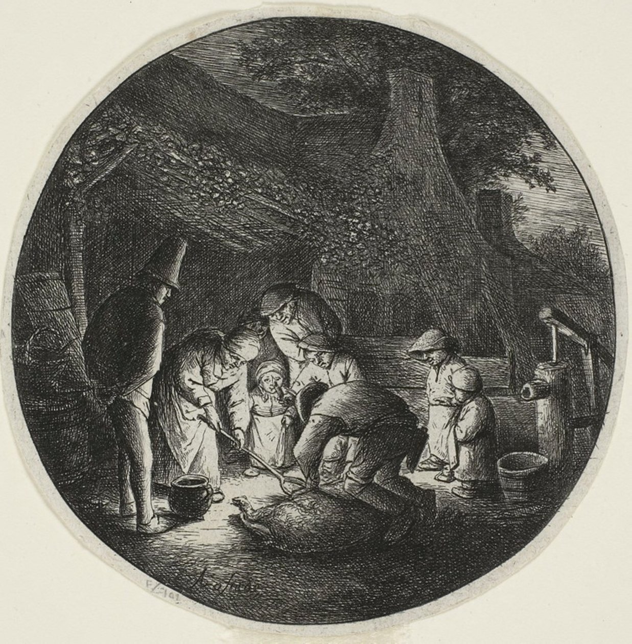 De Varkensslachters door Adriaen van Ostade