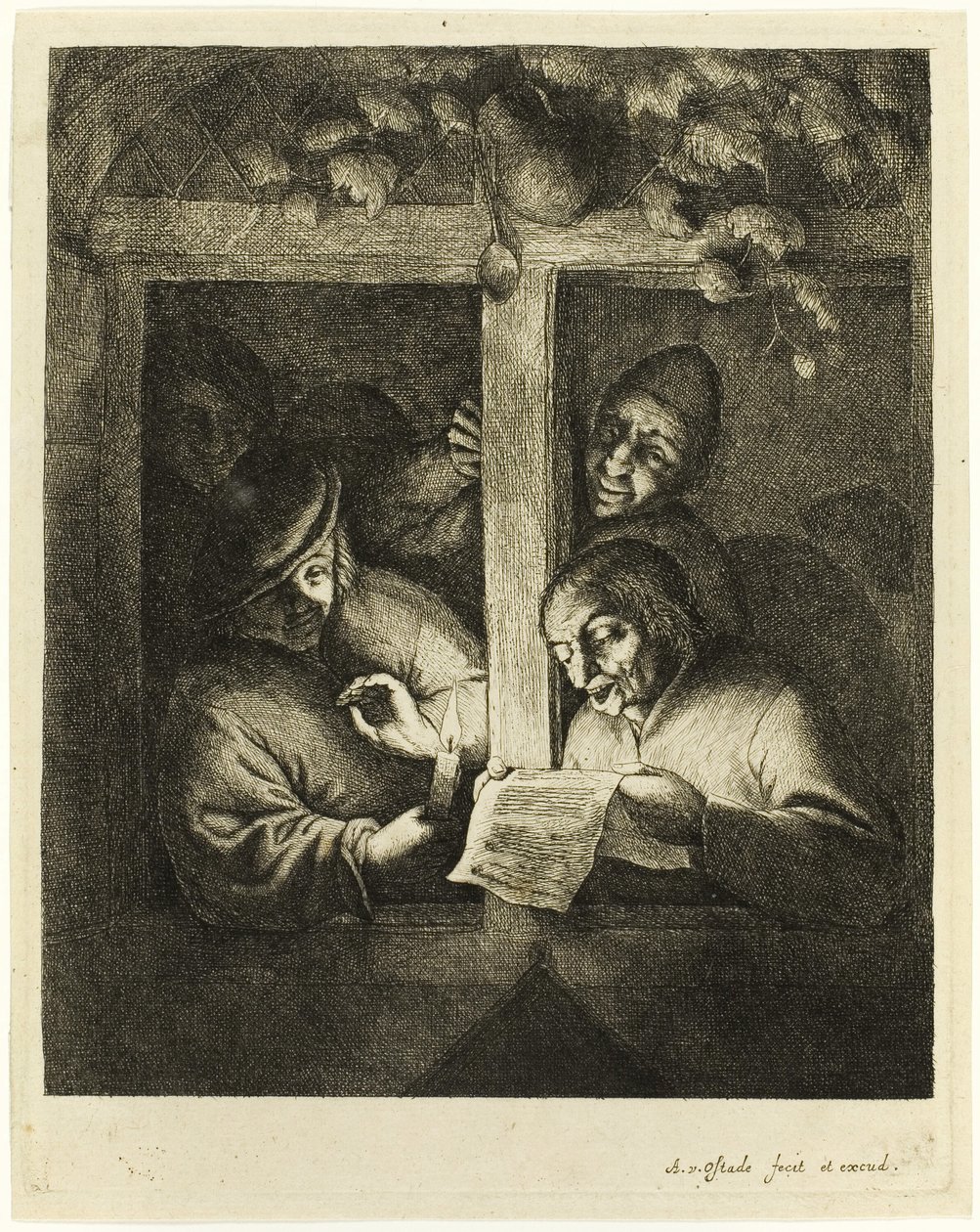 De zangers door Adriaen van Ostade